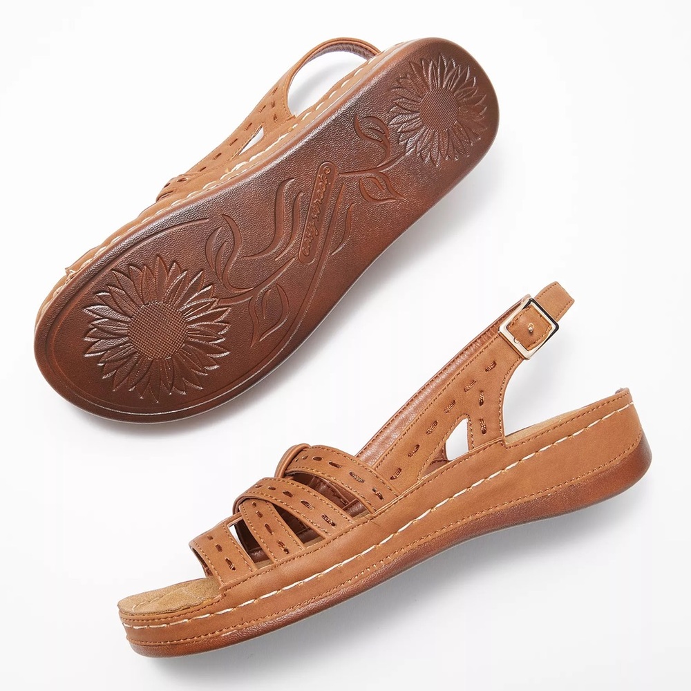 EASY STREET Kehlani Women's Tan Slingback Sandals 9.5